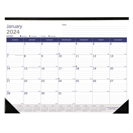 DuraGlobe Monthly Desk Pad Calendar (2025)