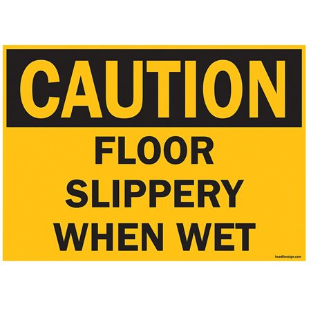 Écriteau Slippery When Wet OSHA