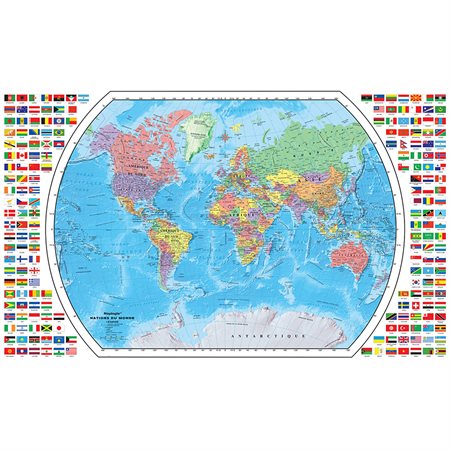 Carte du monde plastifiée