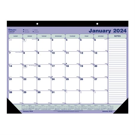 Calendrier sous-main mensuel (2024)