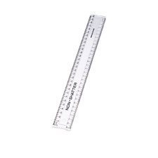 Transparent plastic ruler