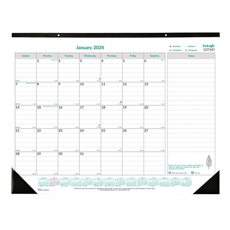 EcoLogix® Monthly Desk Pad Calendar (2025)