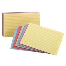 Coloured Assorted Ruled Index Cards