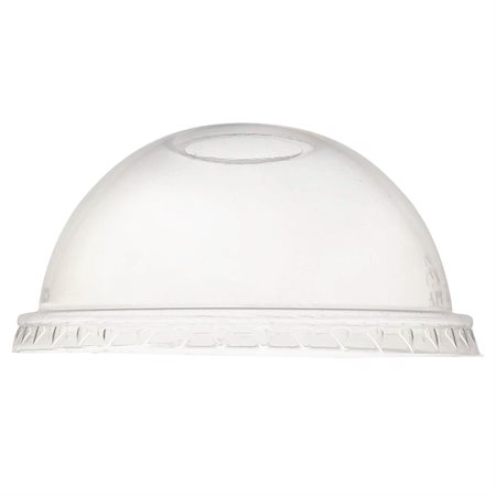 PLA Compostable Clear Dome Lid With Hole